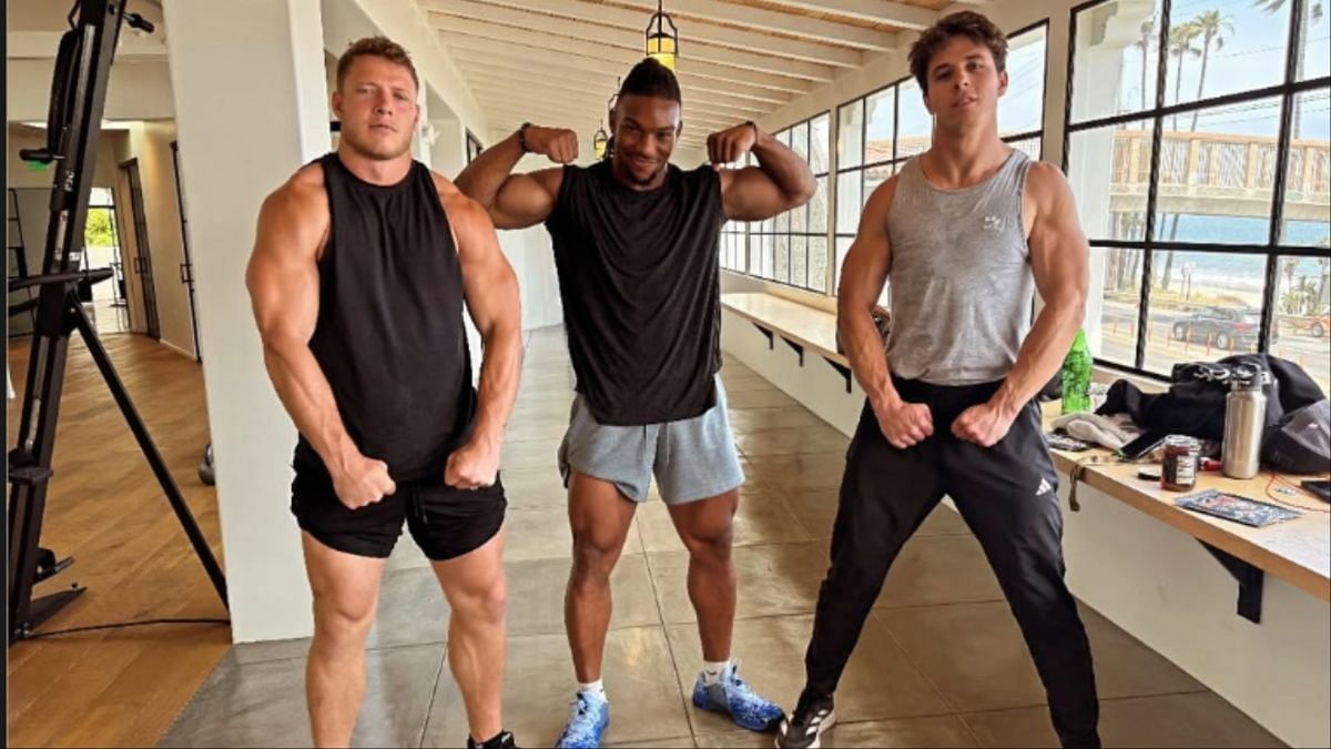 Christian McCaffrey training photo